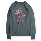 "ALL TOP CATS" LONG SLEEVES TEE  - SLATE BLUE